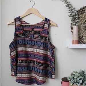 Aztec Print Tank Top